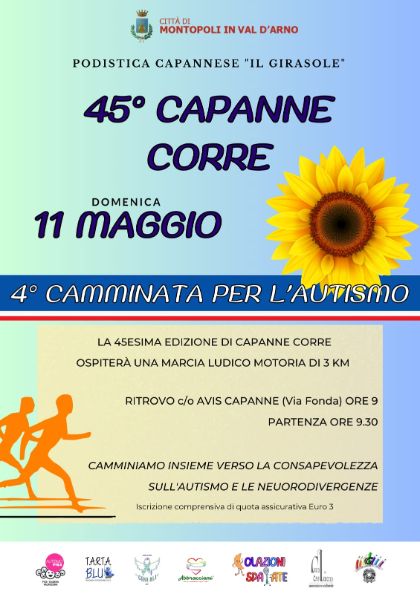 Capanne Corre 45esima edizione, camminata per l'autismo Capanne Corre 45esima edizione, camminata per l'autismo