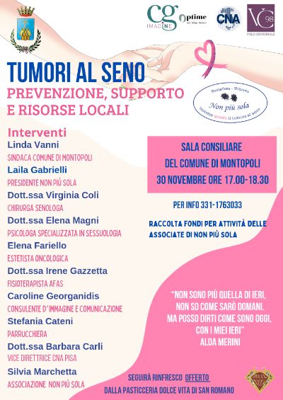 30 NOVEMBRE PREVENZIONE TUMORE AL SENO